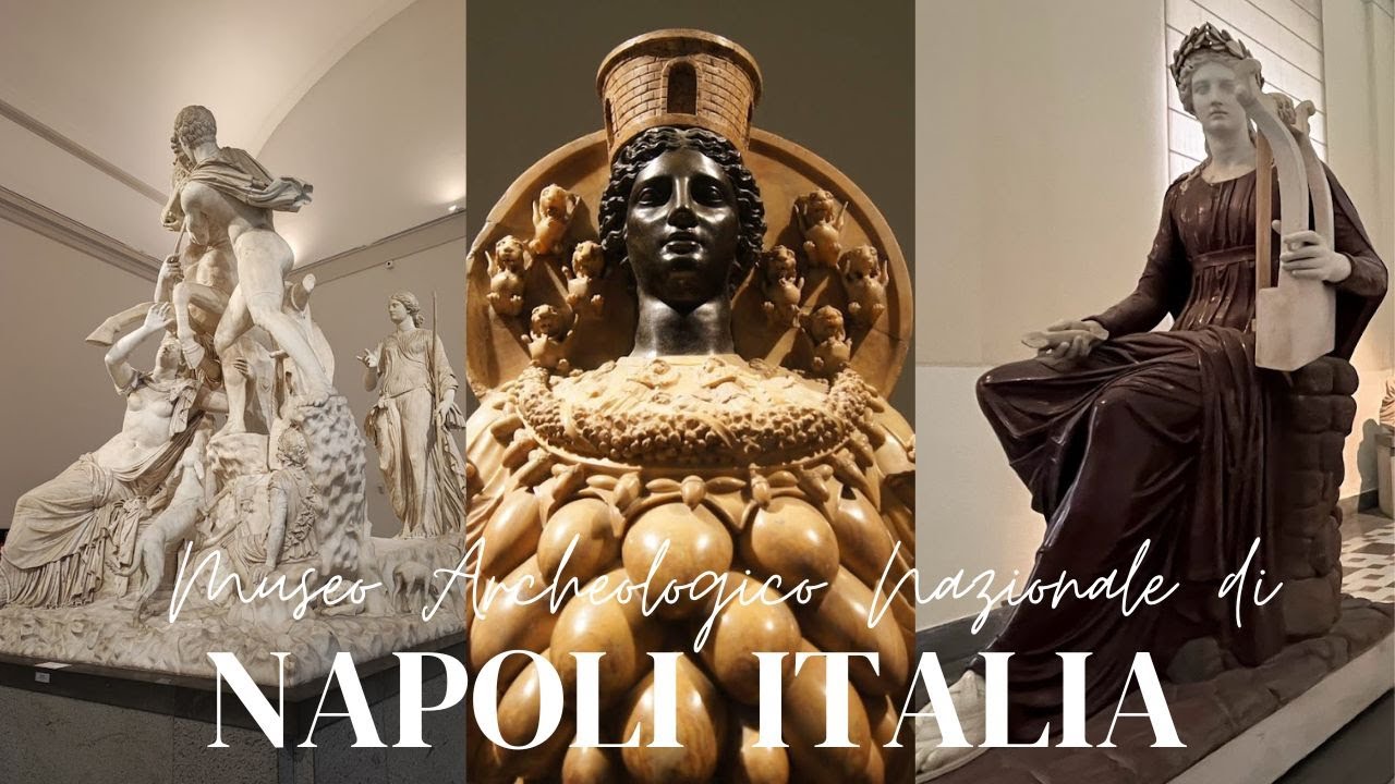 National Archaeological Museum of Naples Italy - Walk Tour Inside the Museum - 4K
