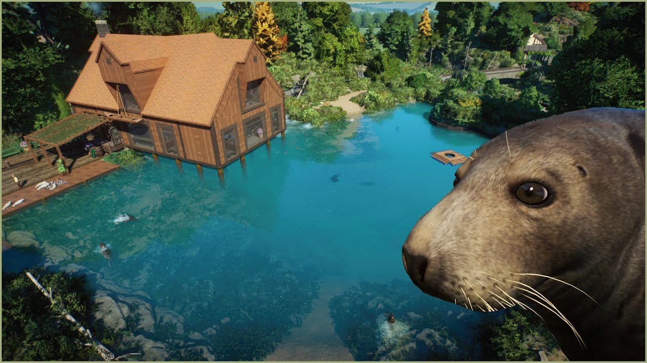 🐠 Grey seal habitat with a rustic old boathouse restaurant | Medli Zoo | Planet Zoo | speedbuild🍀