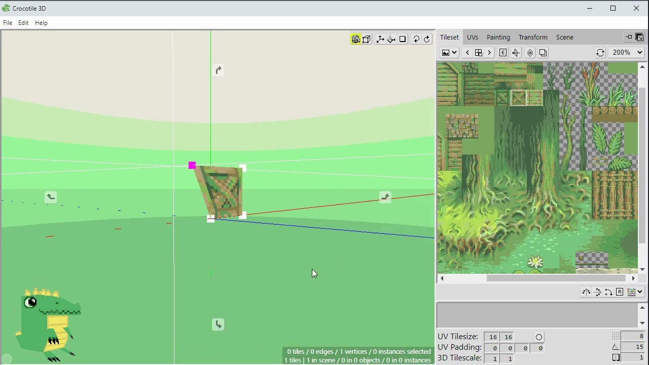 Crocotile 3D 🐊 Straighten vertices relative to their own tiles