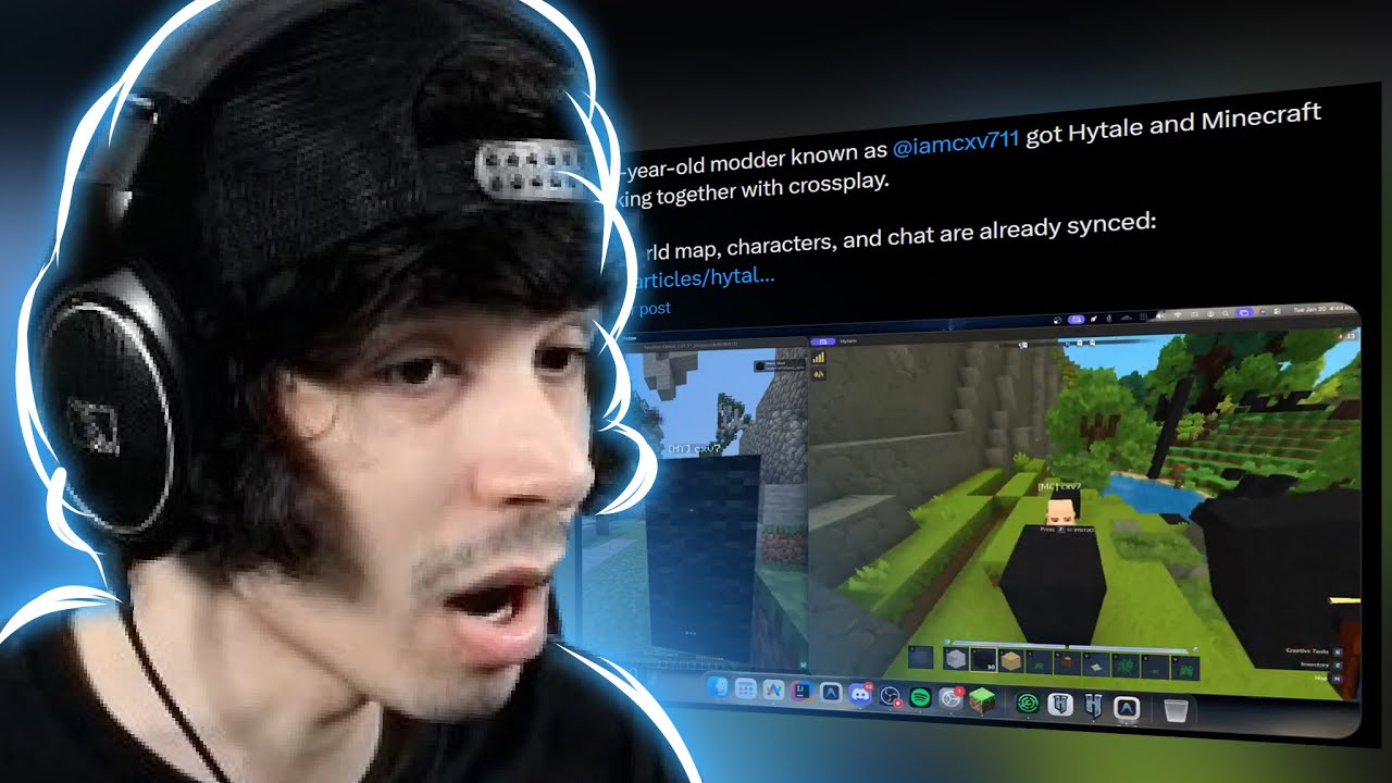 FIZERAM UM CROSSPLAY do HYTALE COM MINECRAFT E ISSO É INSANO!!