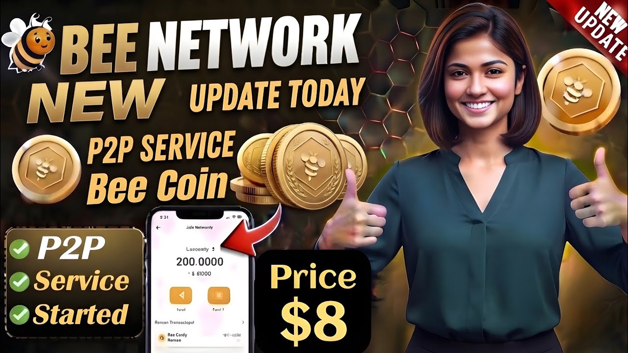 Важные новости 💥 Новое обновление Bee Network // P2P-сервис Bee Coin наконец запущен 😱 1Bee = $8 ...