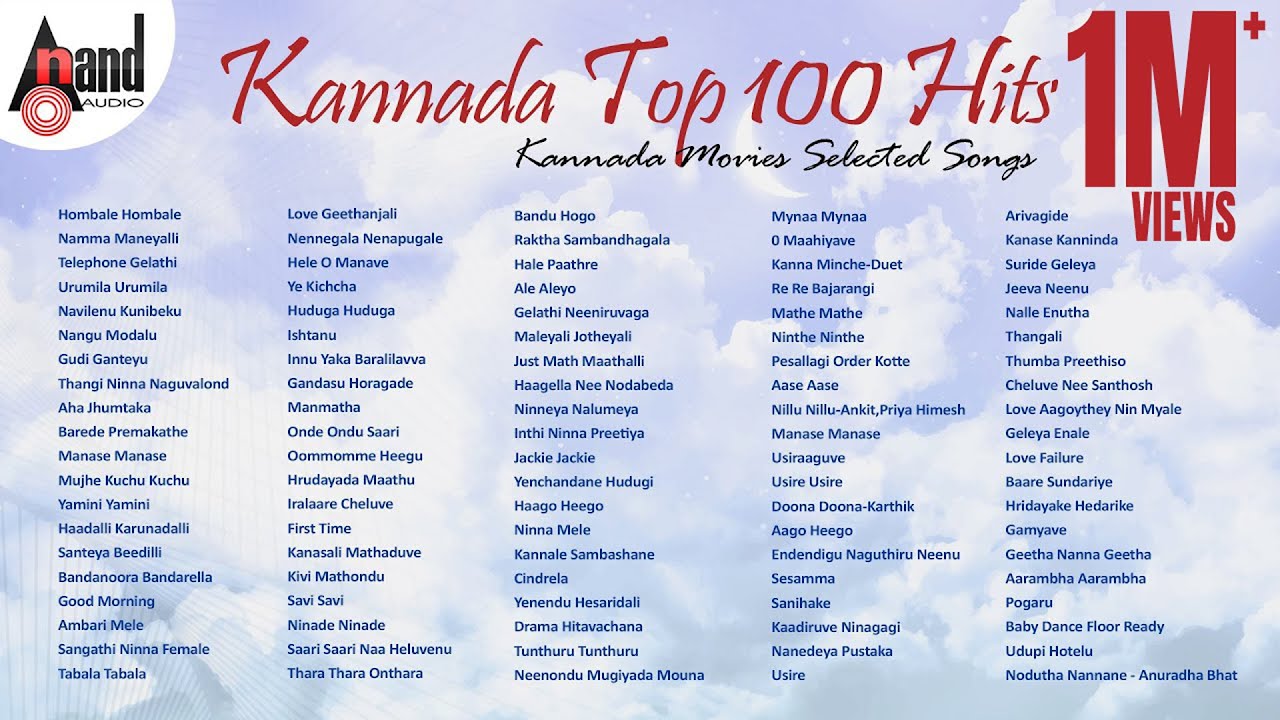Kannada Top Popular 100 Songs | Kannada Movies Selected Songs | #anandaudiokannada