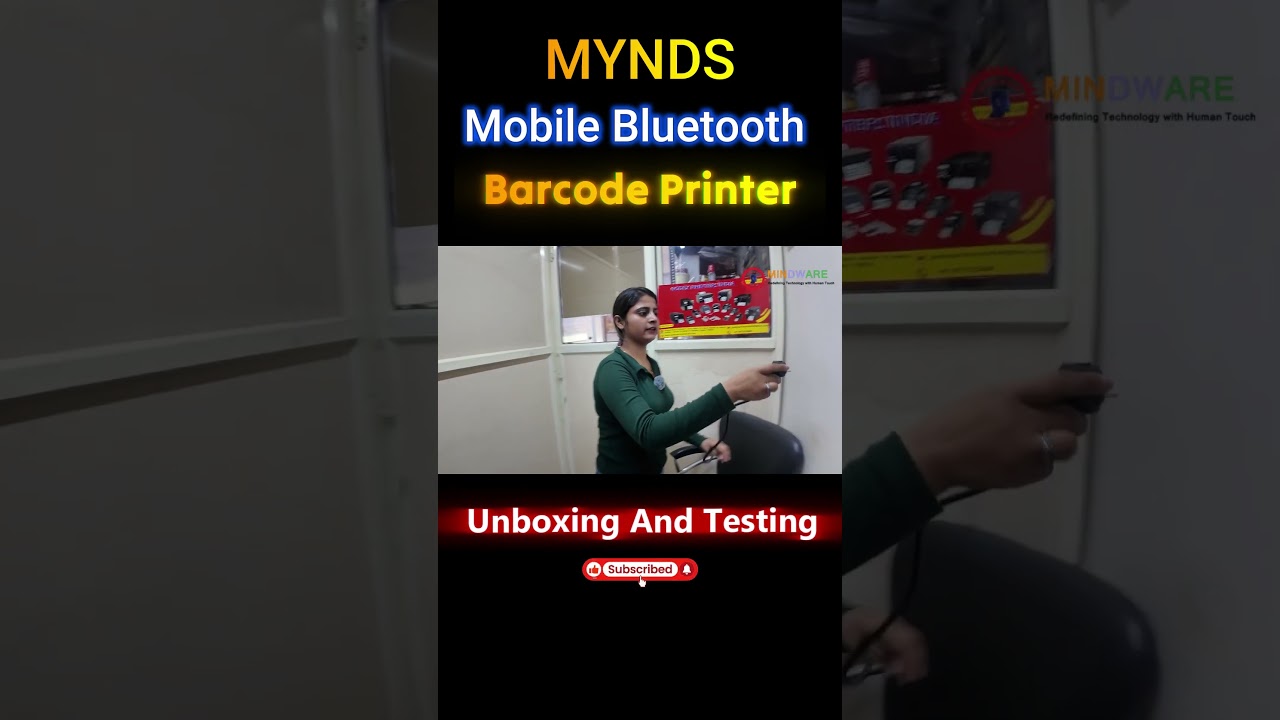 MYNDS bluetooth dt  barcode printer unboxing and testing|made in india label printers| blue tooth