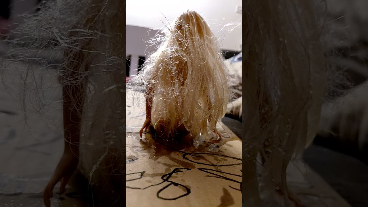 barbie doll hair rock hard part 2