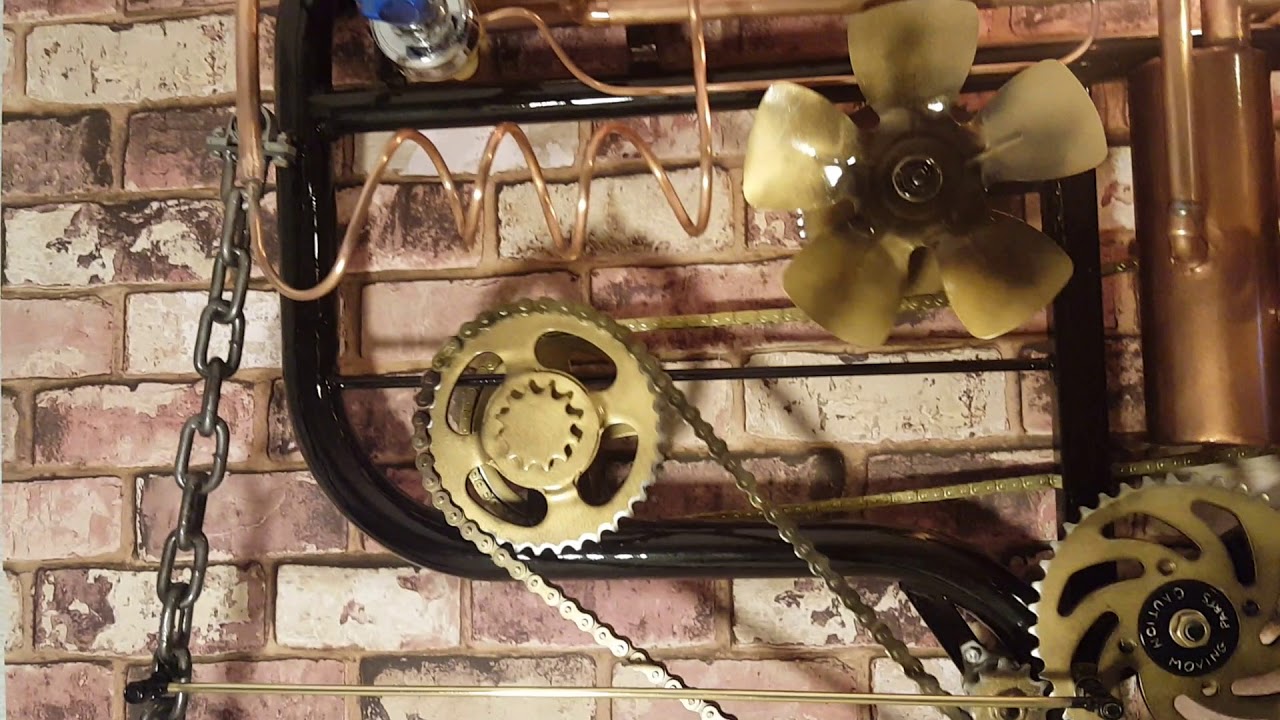 Steampunk Moving Wall Art Kinetic Sculpture Mechanical Art Metalwork Madness