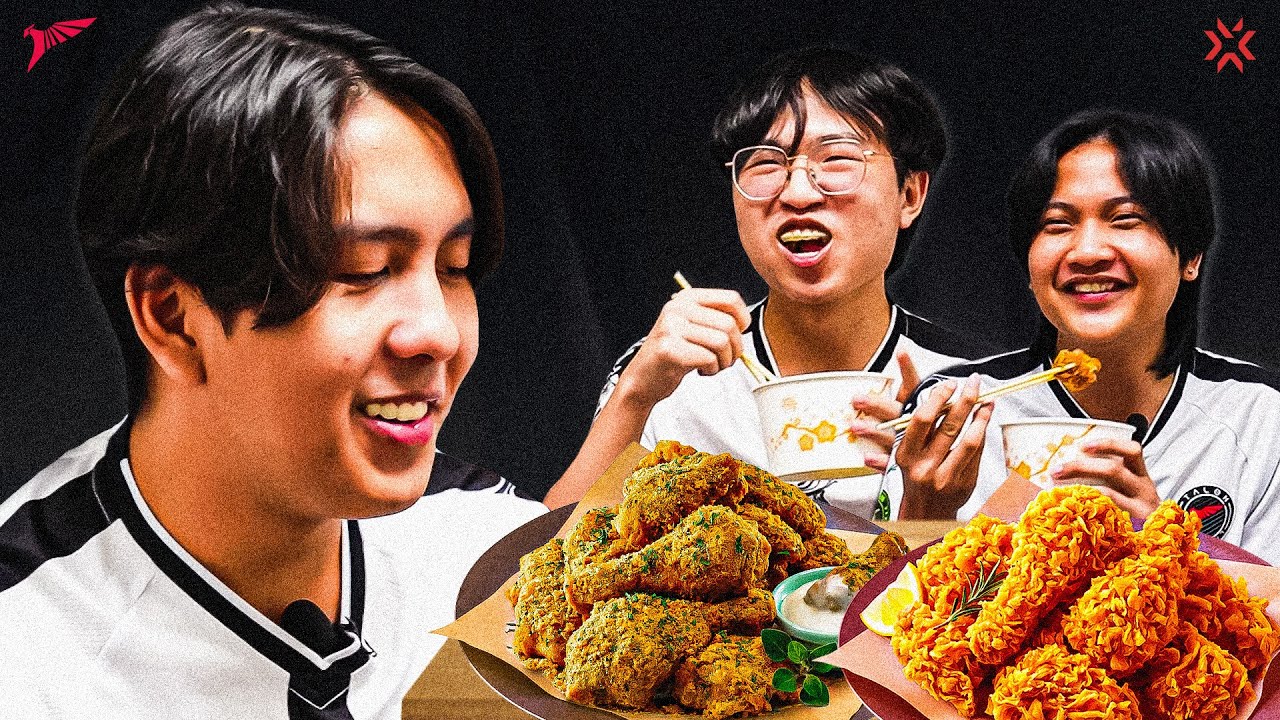 Valorant Pros Review Korean Fried Chicken 🍗| TALON TRIES