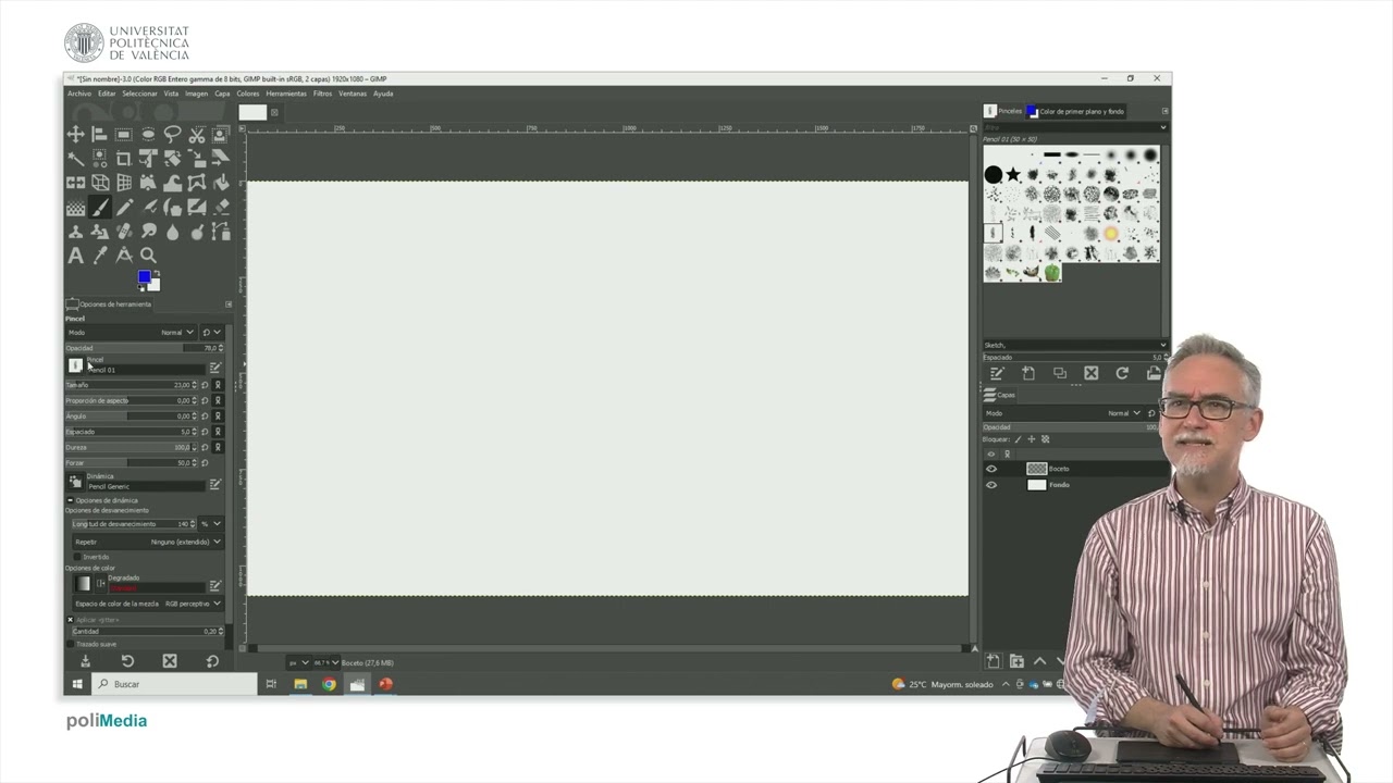GIMP: herramientas para sketching | 10/32 | UPV