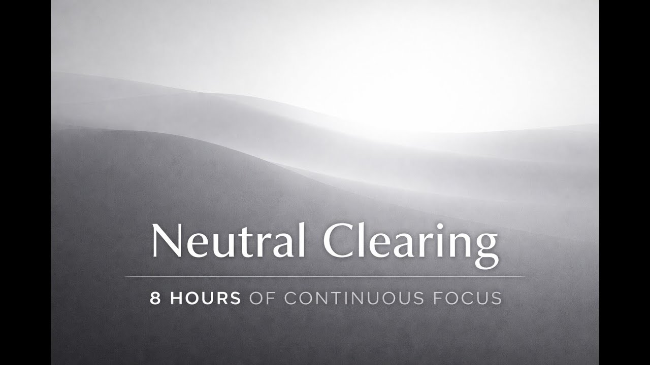Neutral Clearing — 8 Hours of Continuous Focus | Minimal Ambient Soundscape