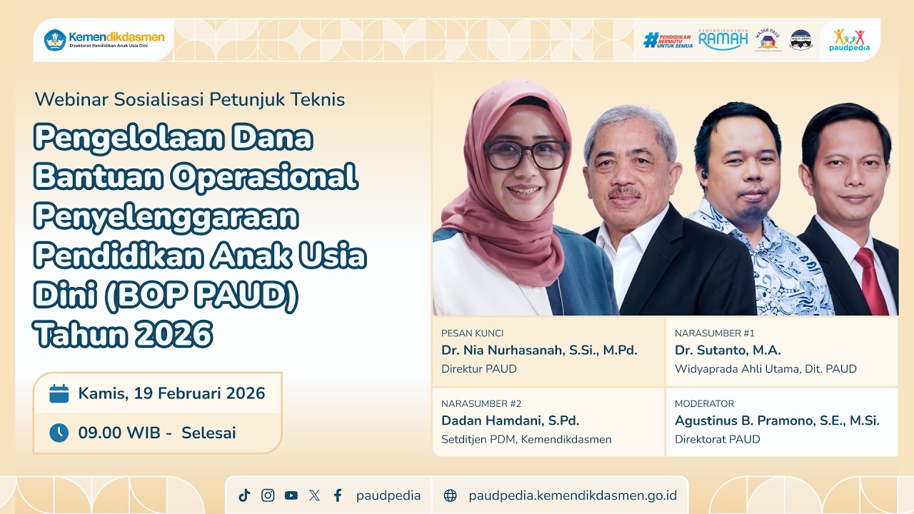 Sosialisasi Petunjuk Teknis Pengelolaan Dana BOP PAUD Tahun 2026