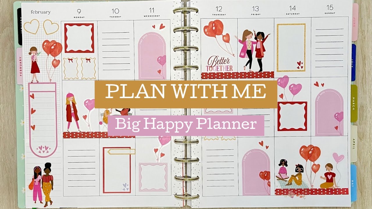 PLAN WITH ME | BIG HAPPY PLANNER | Valentine’s Day | Feb. 9.-15.2026
