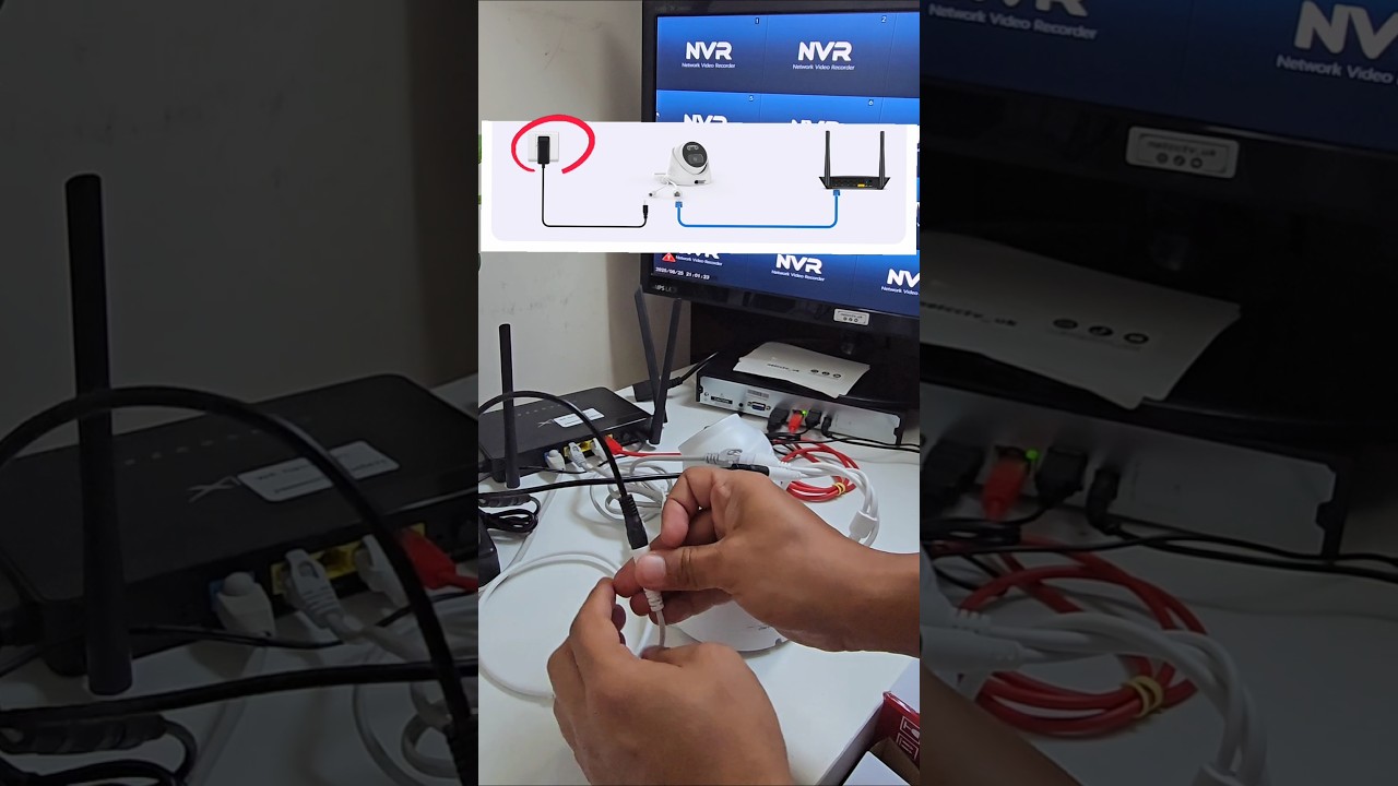 To power up an IP camera and connect it to a non-PoE NVR using a 12V power supply ... Description