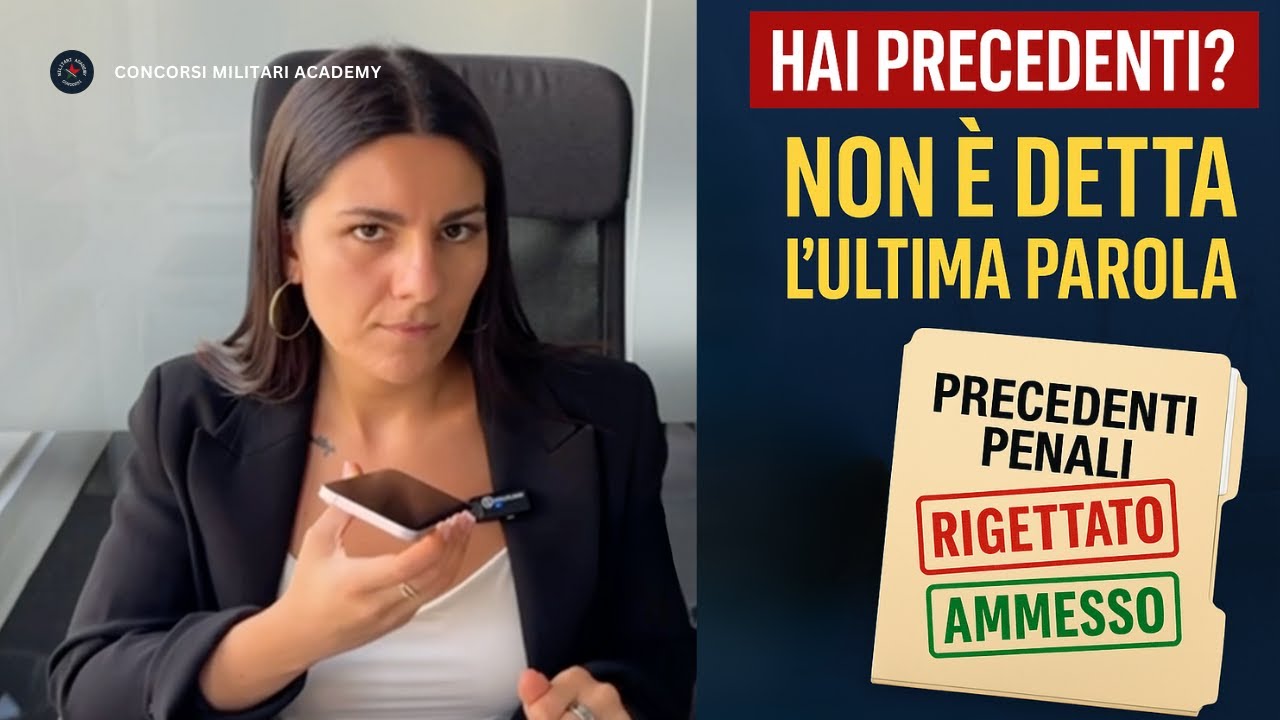 Concorsi Forze Armate: puoi partecipare se hai precedenti penali?