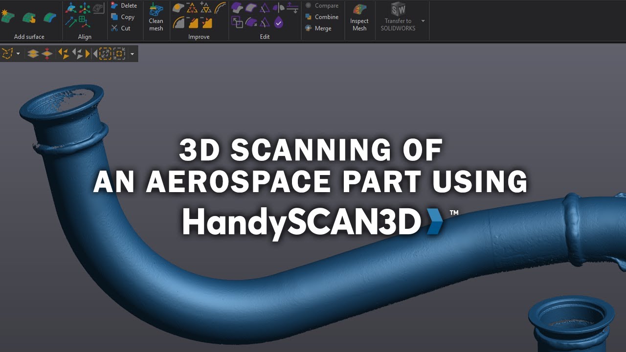 3D scan of an Aerospace pipe with the HandySCAN Black