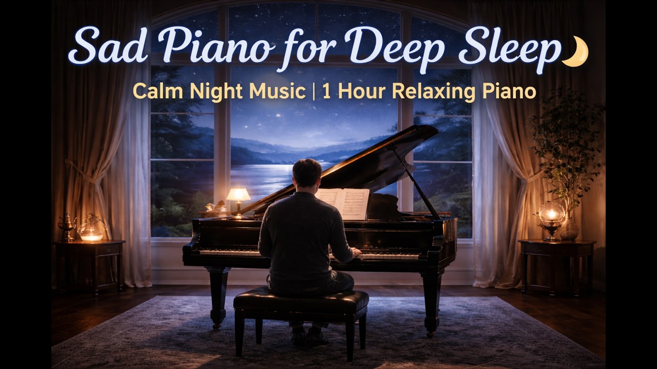 Sad Piano for Deep Sleep 🌙 Calm Night Music | 1 Hour Relaxing Piano