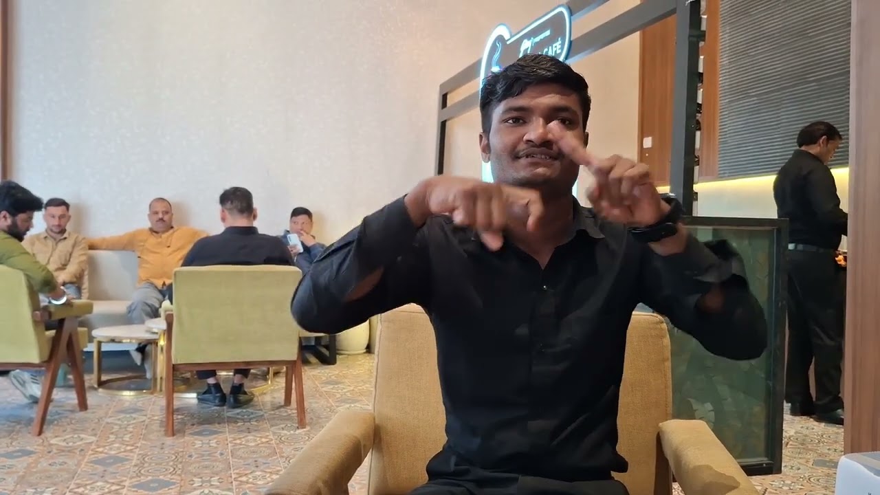 Deaf person working in Gurgaon. He has good job experience and shows awareness on his channel.