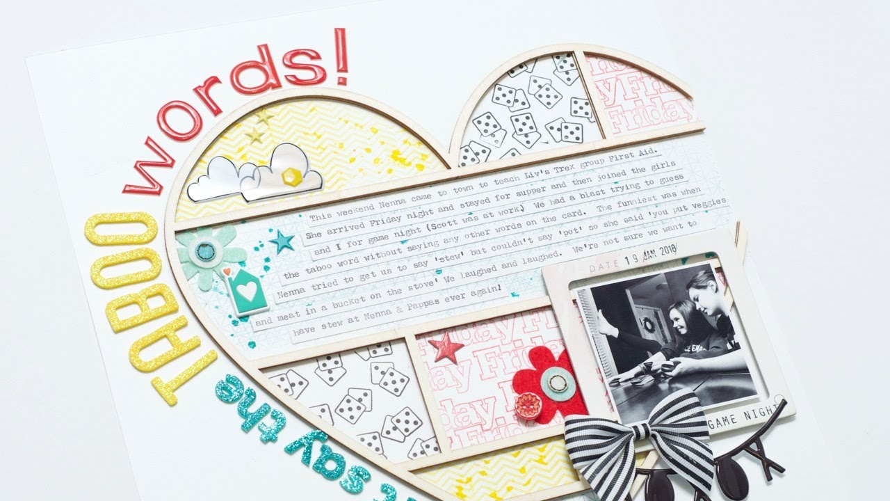 Scrapbooking Process: Taboo Words (The Doctors Are In)