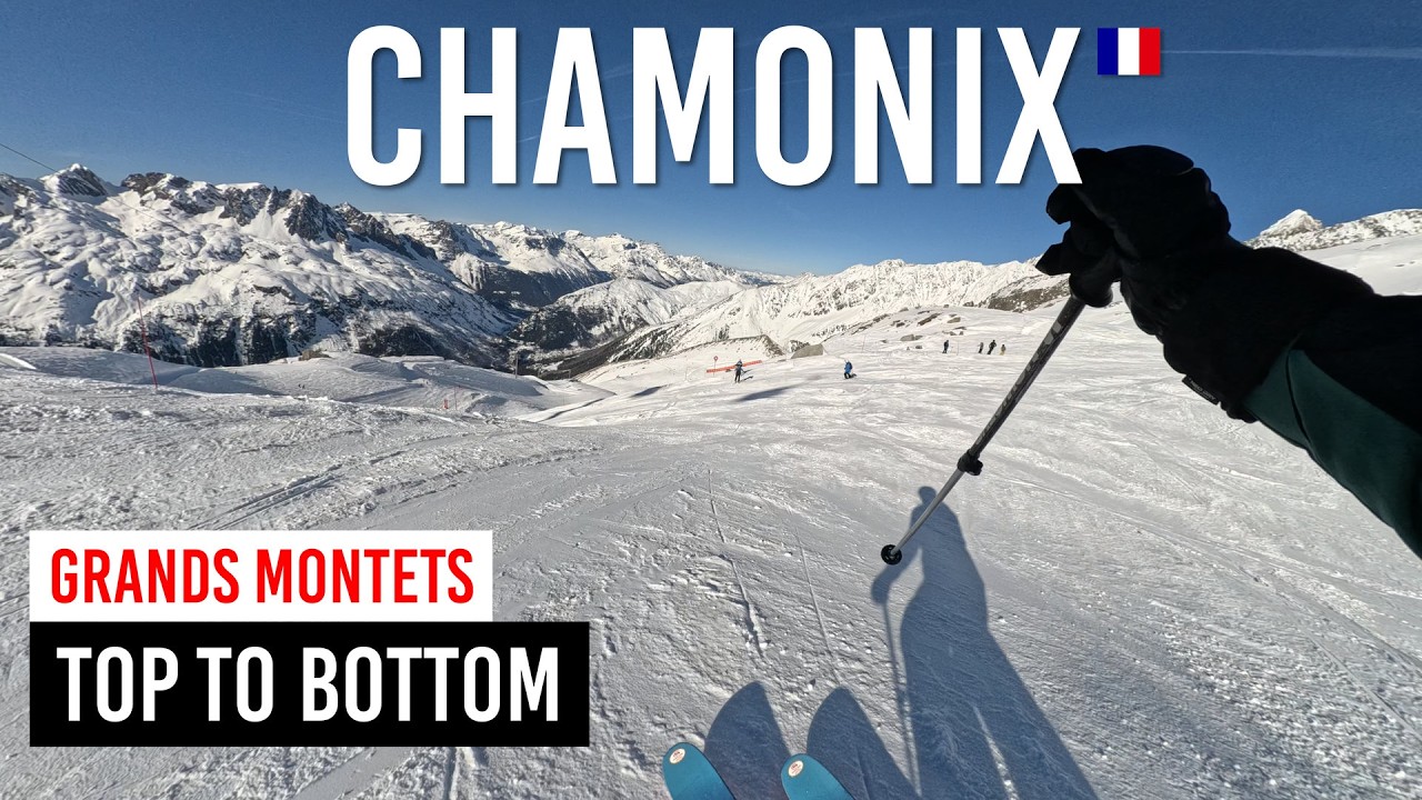 Skiing TOP TO BOTTOM in Grands Montets area of Chamonix-Mont-Blanc [Subtitles]