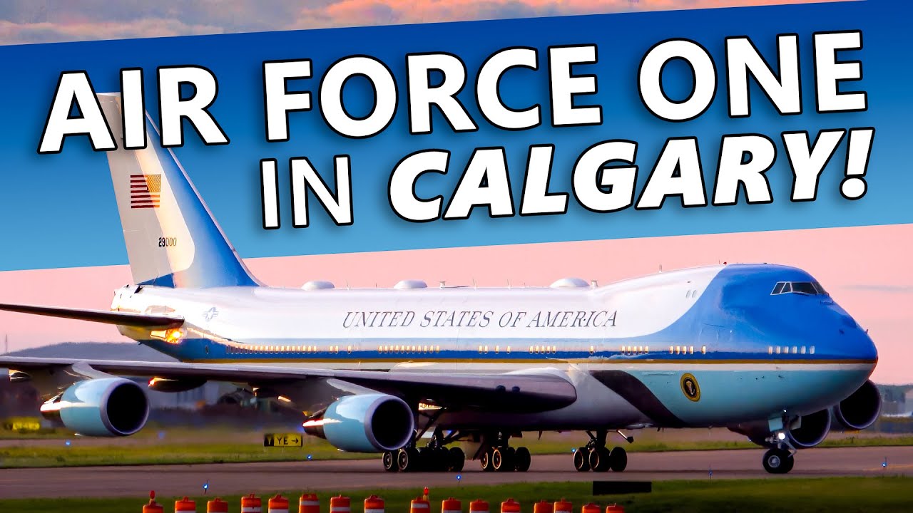 Борт номер один приземлился в Калгари! Boeing VC-25A в YYC