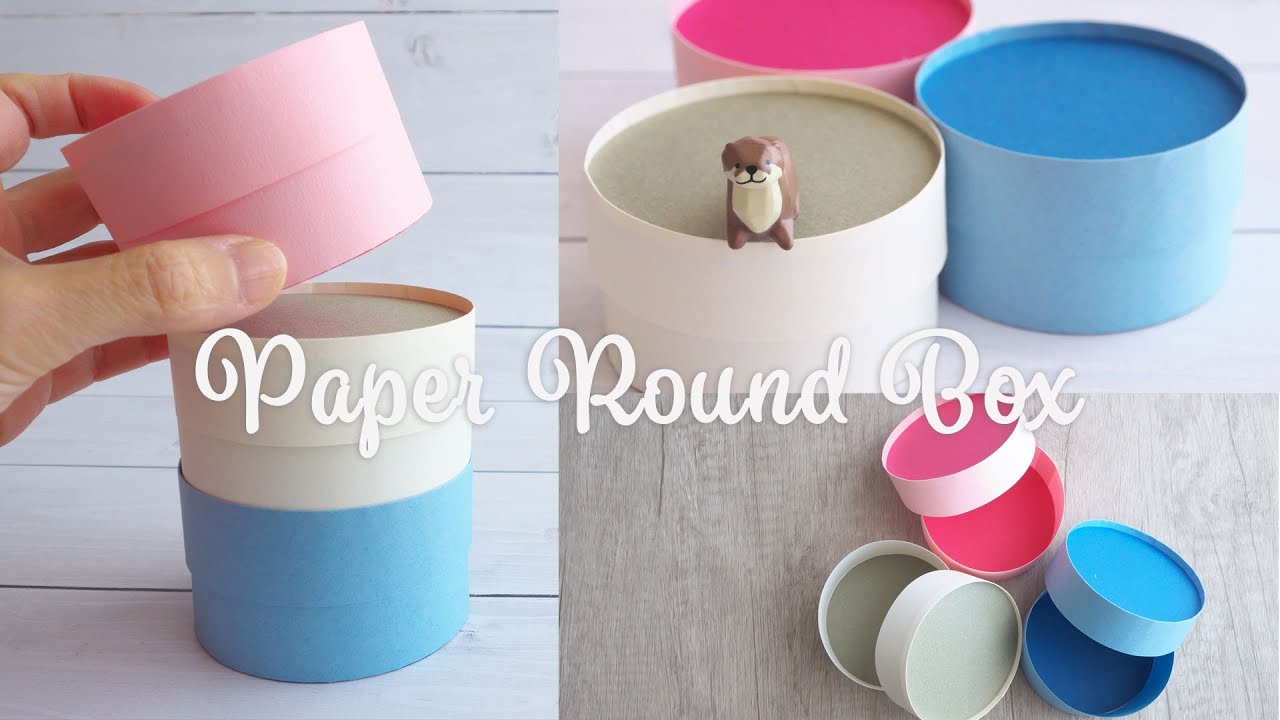Как сделать бумажную круглую коробку / Самоучитель - DIY How to Make Paper Round Box / Tutorial