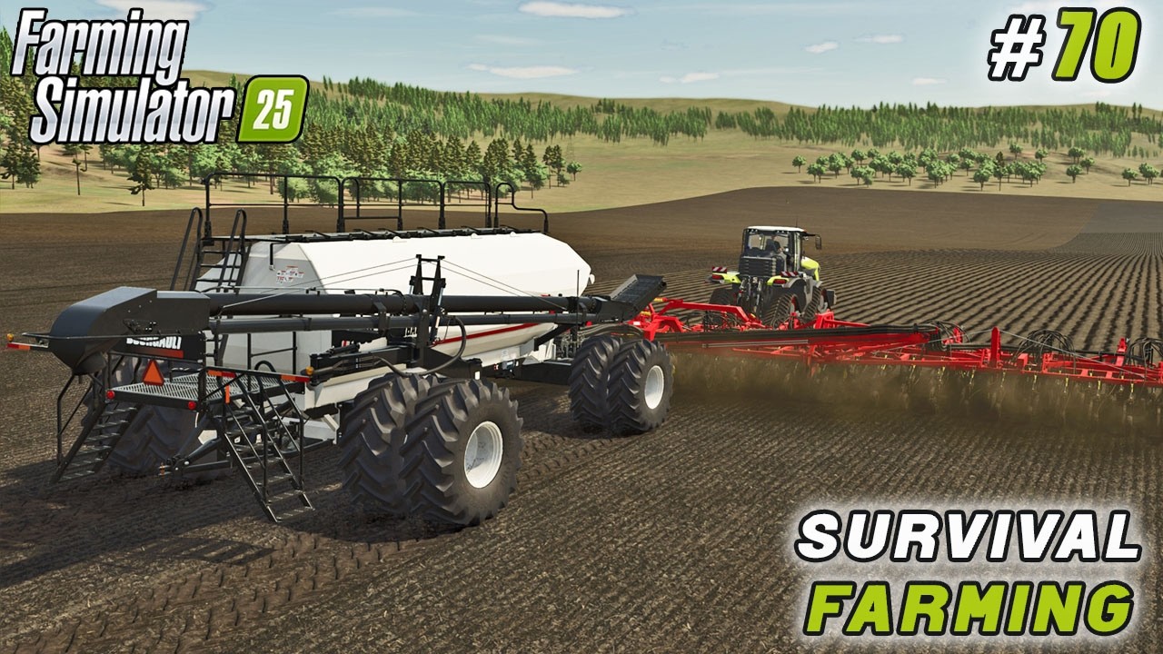 A Mega Field Needs a Mega Seed Drill | Farming simulator 25 | Survival Farming | Timelapse #70