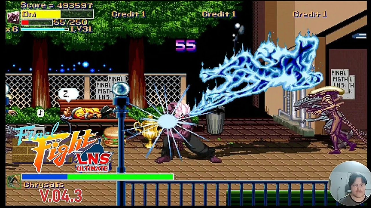 Final Fight LNS ULTIMATE V.04.3/ Arcade(Hard Musou). Fase secreta, Berango. 1cc NO MISS Oni.