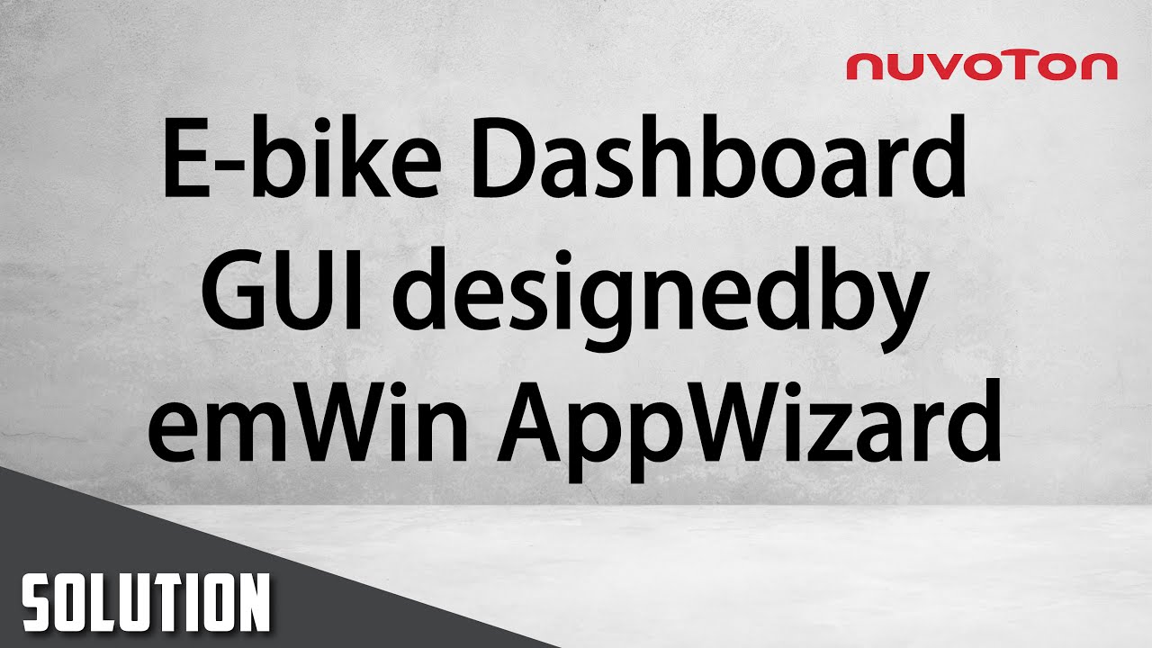 E-bike Dashboard GUI designed by emWin AppWizard