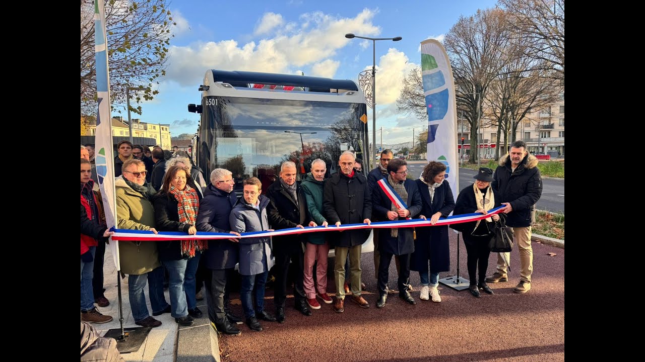 Opening new T5 line in Rouen (FR) with Ebusco 3.0 18M buses
