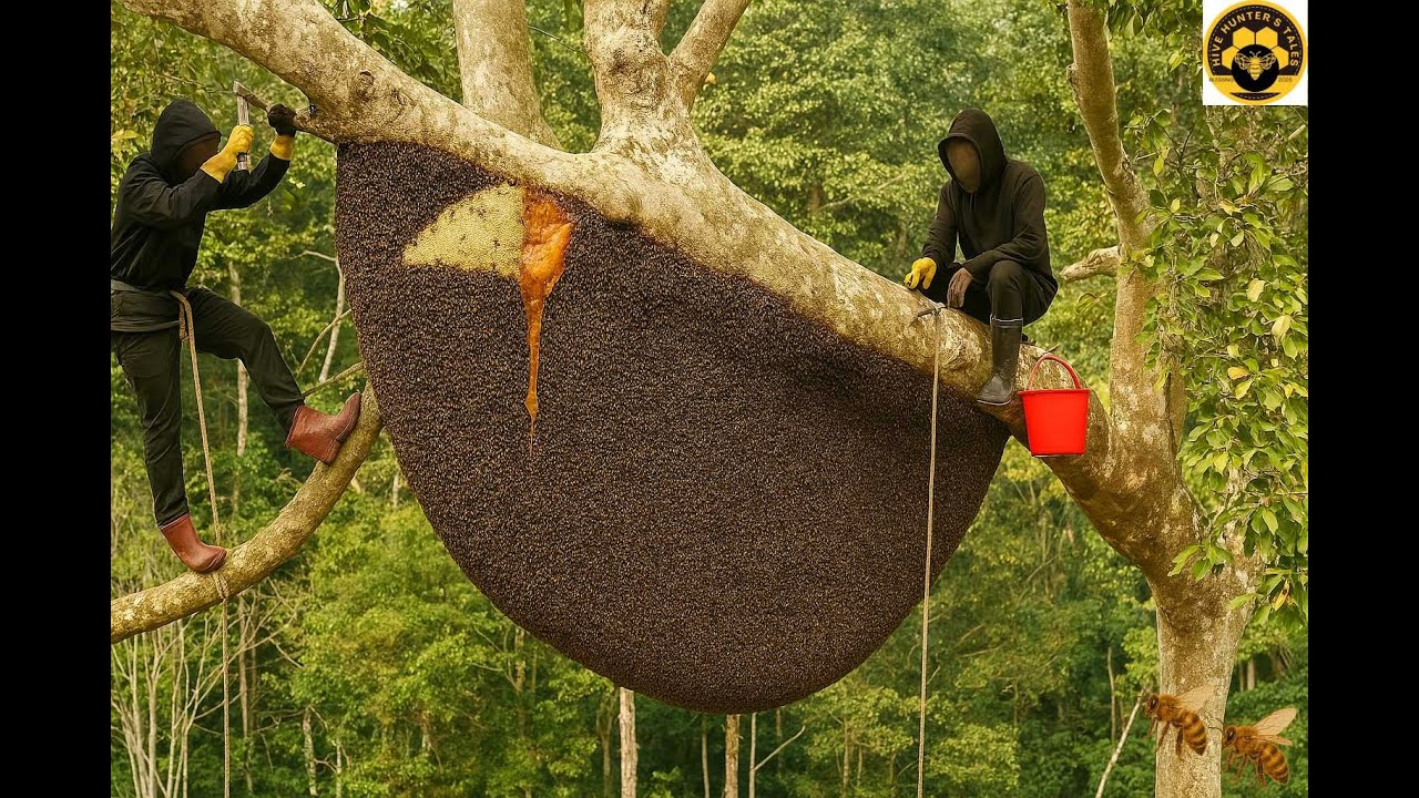 Tree Climbing Skills Without Fear of Heights – Harvesting forest honey from Dangerous Heights