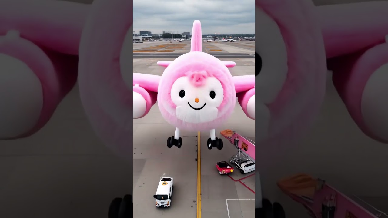 The airplane transformed into a cute toy