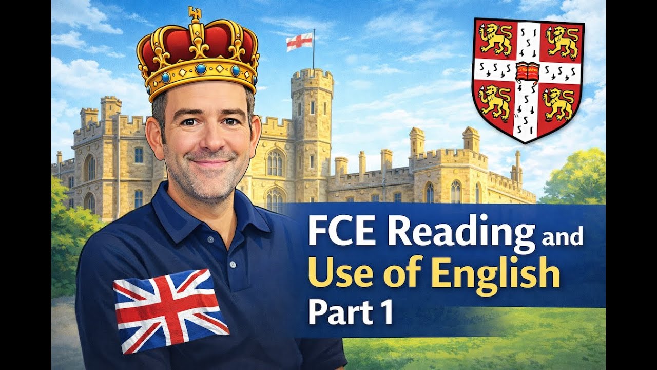 ¡Aprende mientras observas! FCE B2 Uso del inglés Parte 1 con el inigualable Cambridge King....
