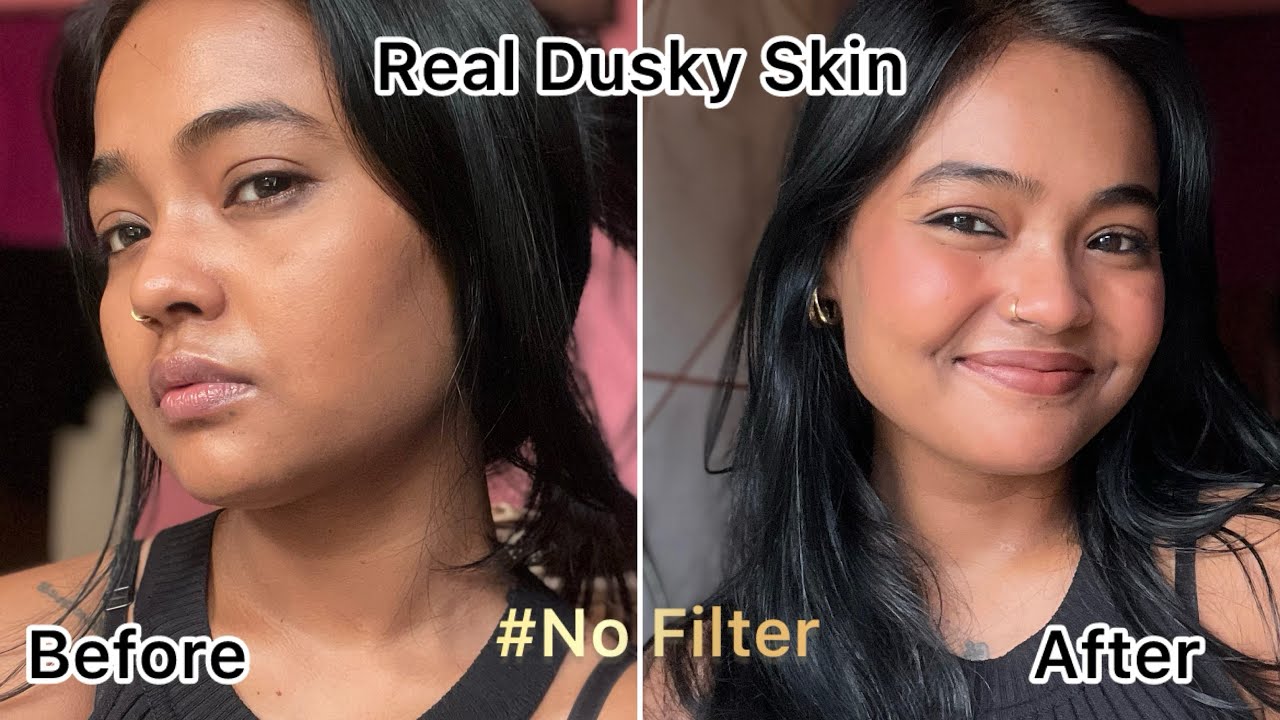 My Real Dusky Skin Makeup 💄 No Filter Tutorial. 😀