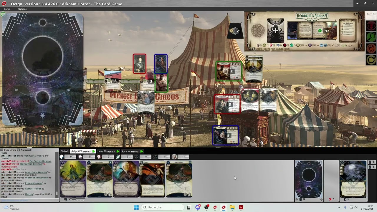 Circus ex mortis 4sur8, Ourob, Ayoross et Phillphill, horreur à Arkham jce