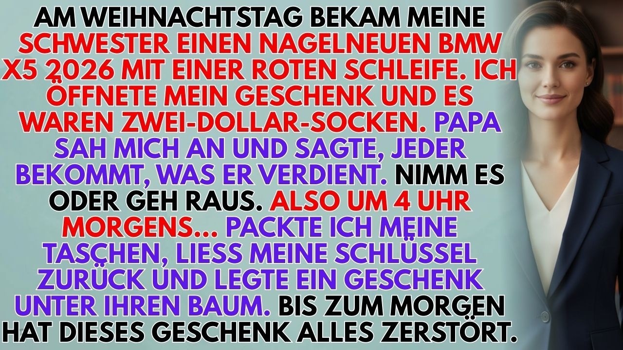 Beim Weihnachtsessen bekam meine Schwester einen BMW, ich 2 Dollar – um 4 Uhr war ich weg