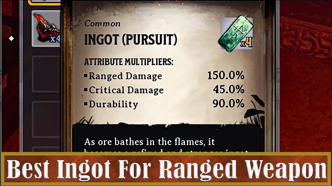 Nightingale How To Craft Best Ingot For Ranged Weapon