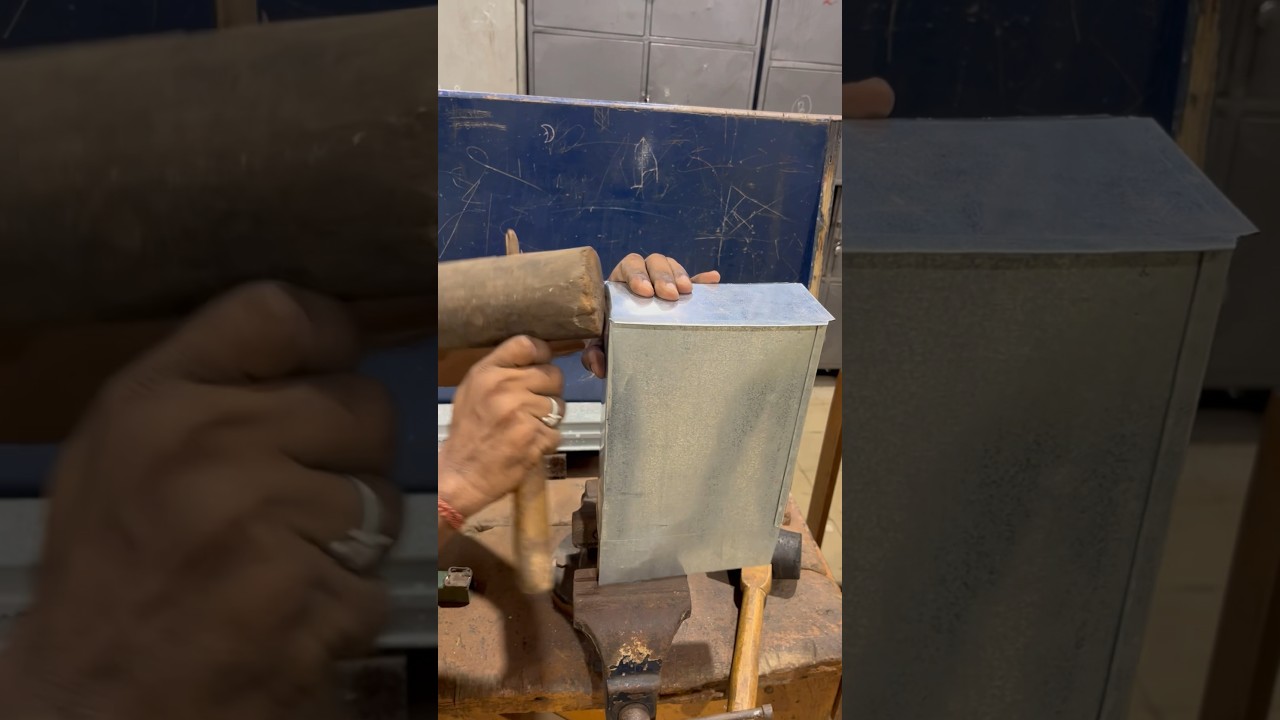 Sheet metal work| Sheet Metal Box🇮🇳| #industrialskills #sheetmetalfabrication #metal #tigwelding