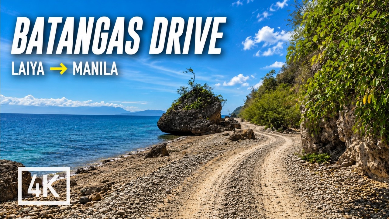 Laiya to Manila Drive 🇵🇭 Unexpected Rough Coastal Mountain Road Adventure! | philippines 4k