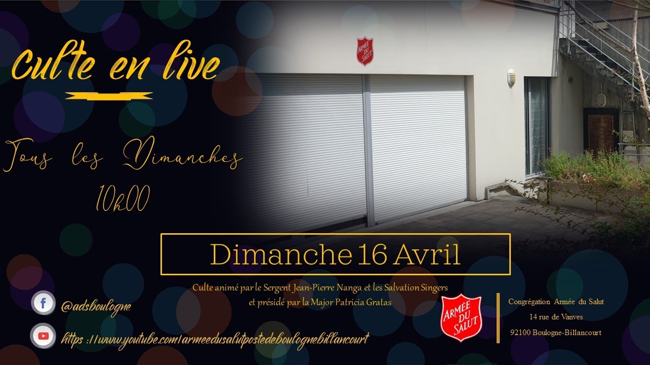 Culte du dimanche 16 Avril 2023