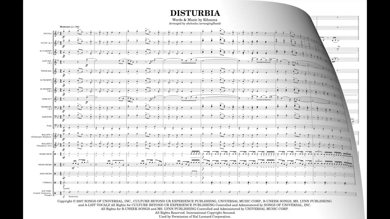DISTURBIA (Rihanna) (marching band) (better audio)