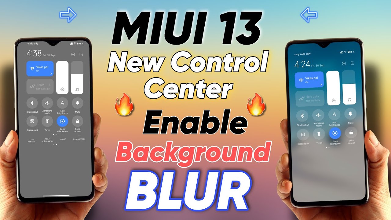 ENABLE BLUR Effect MIUI 13 New Control Centre| MIUI 13 New Control Centre Effect 🔥