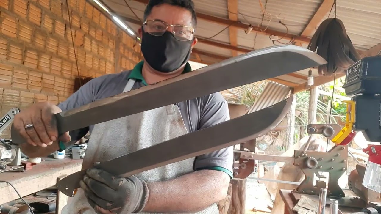 como fazer facão de aço 1070