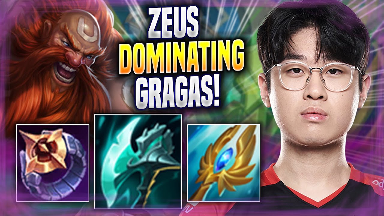 ZEUS DOMINATING WITH GRAGAS! - T1 Zeus Plays Gragas TOP vs Jayce! | Season 2022