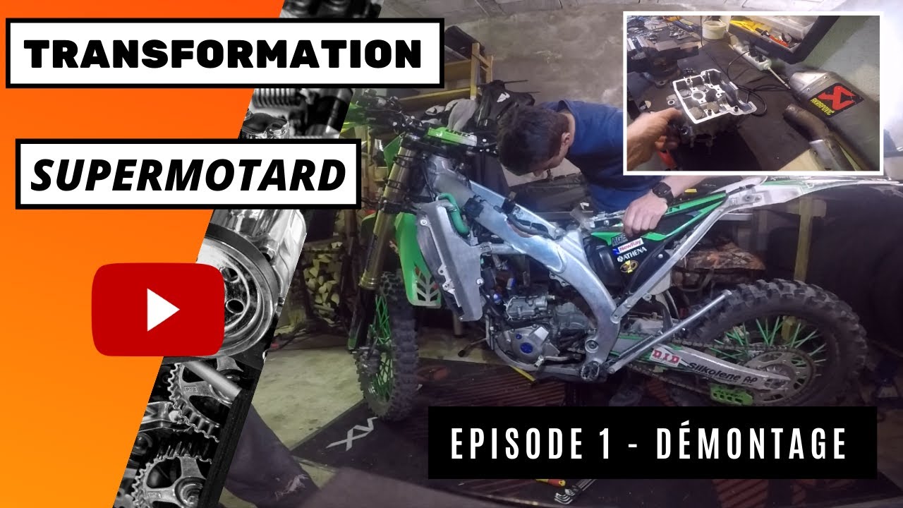 TRANSFORMATION SUPERMOTARD KX 450 F -  EP 1 -  DÉMONTAGE