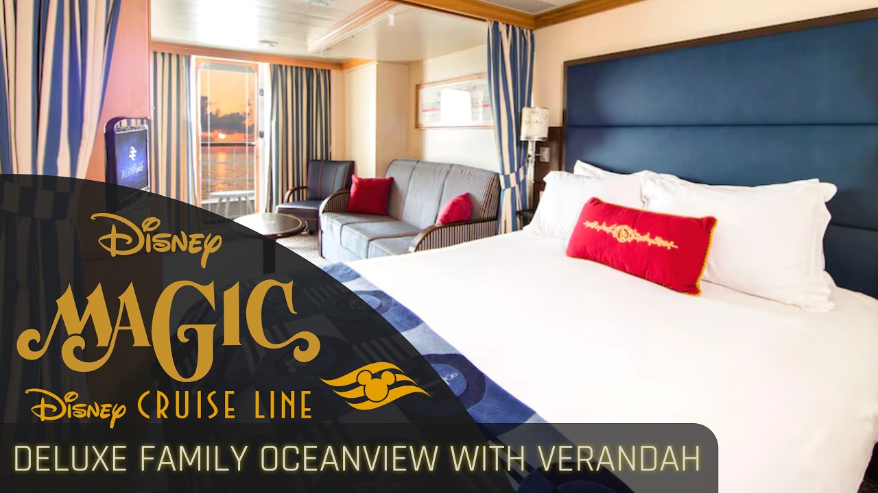 Deluxe Family Oceanview with Verandah Room Tour | Disney Magic | Disney Cruise Line
