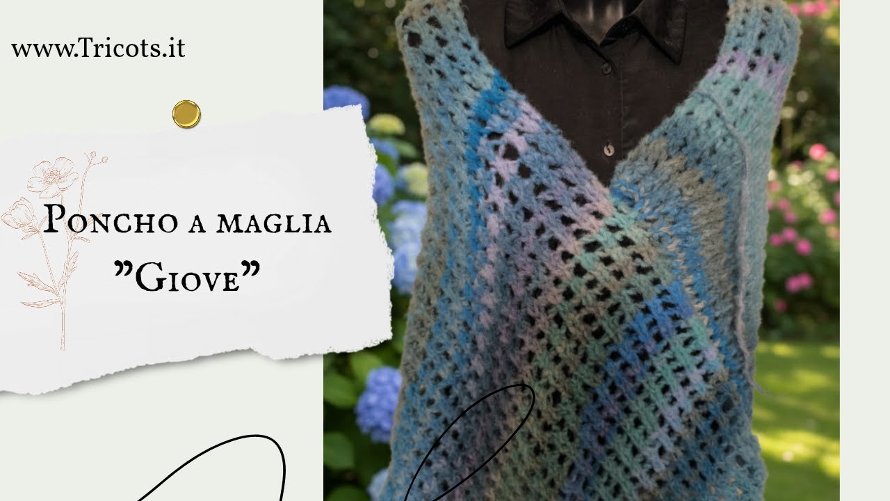 Poncho a maglia 