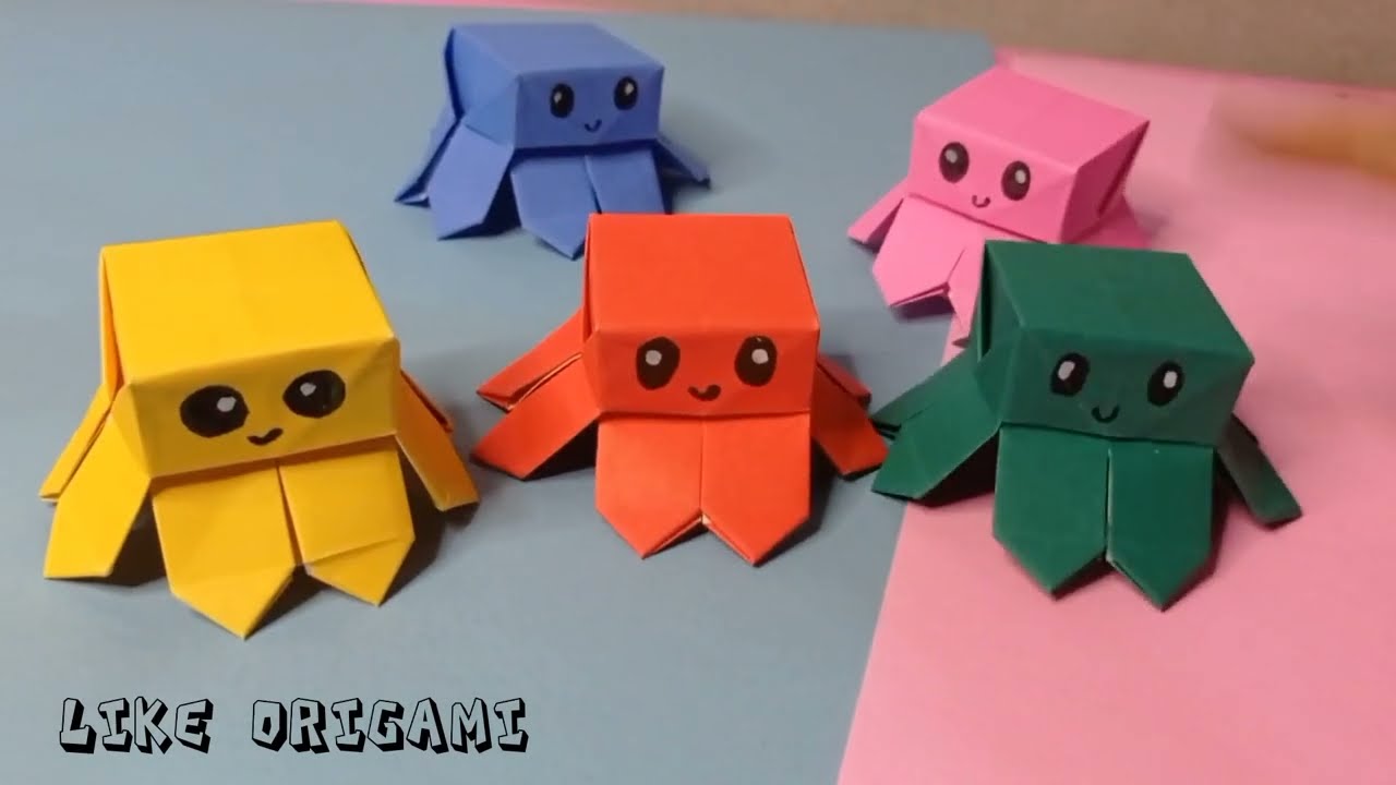 Origami Jumping Paper Octopus | Hello Origami Lover
