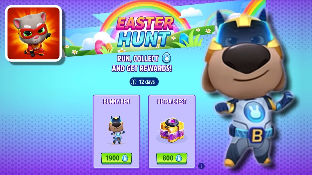 Talking Tom Hero Dash Exciting Easter Hunt with Bunny Ben Hanging Out Gameplay
