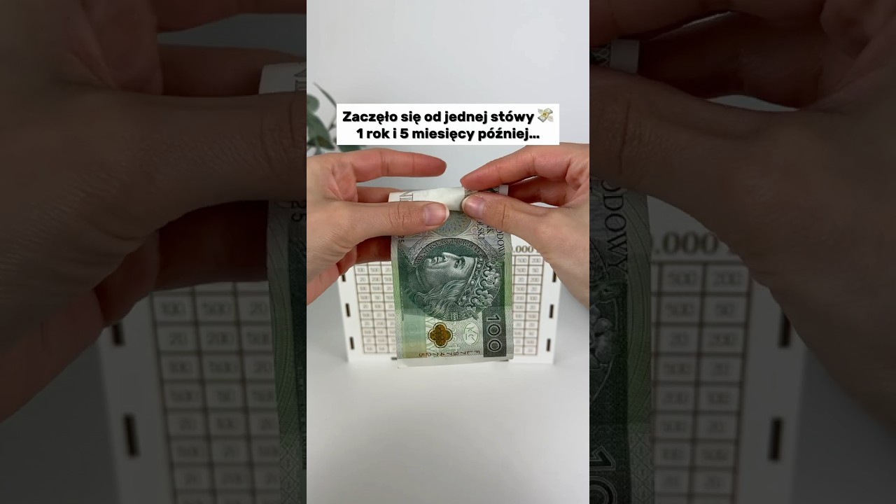 W końcu coś co zmotywowało jak należy 🔥 Skarbonka z własnym napisem, celem i tabelką do skreślania