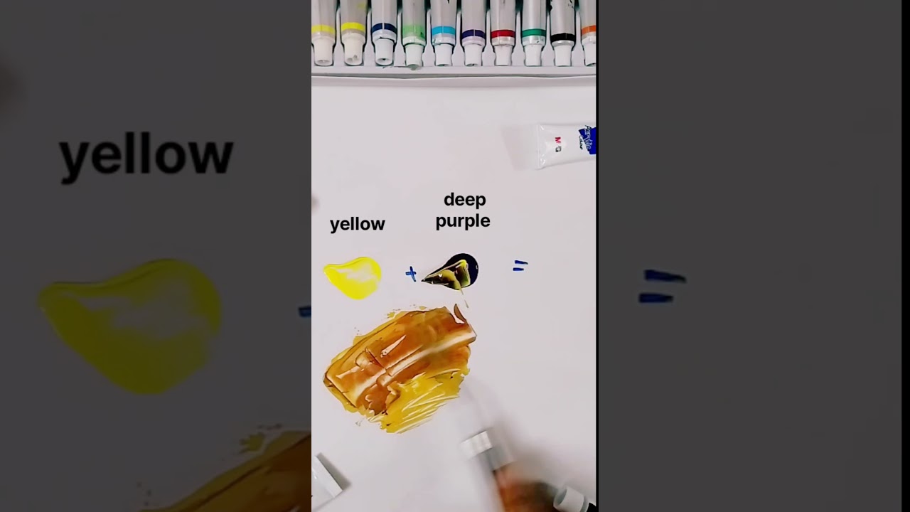 Honey color recipe 🍯 #paintvideos #colortheory #artvideos #guessthecolor