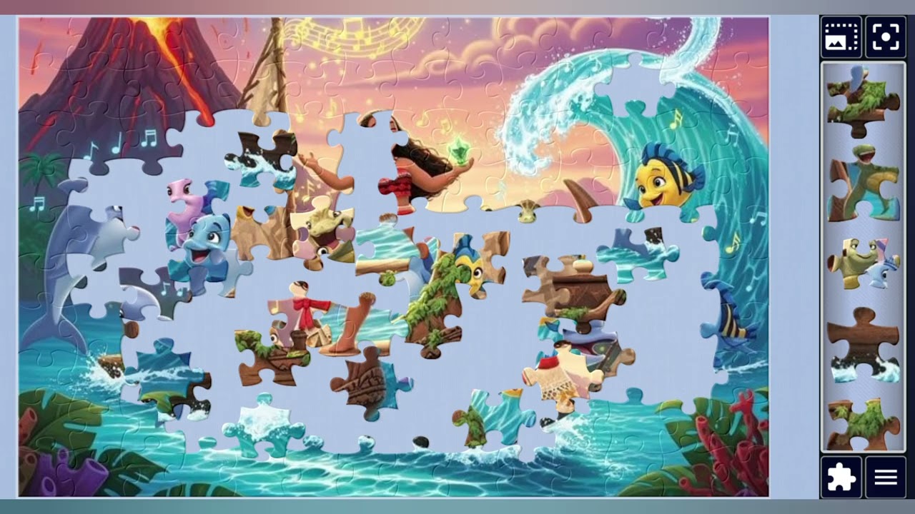 Moana's Oceanic Adventure🌊🚣‍♀️🎶✨️🪄//jigsaw puzzles🧩//jigsaw puzzles journey🧩🧩//puzzlesArt🧩🧩//