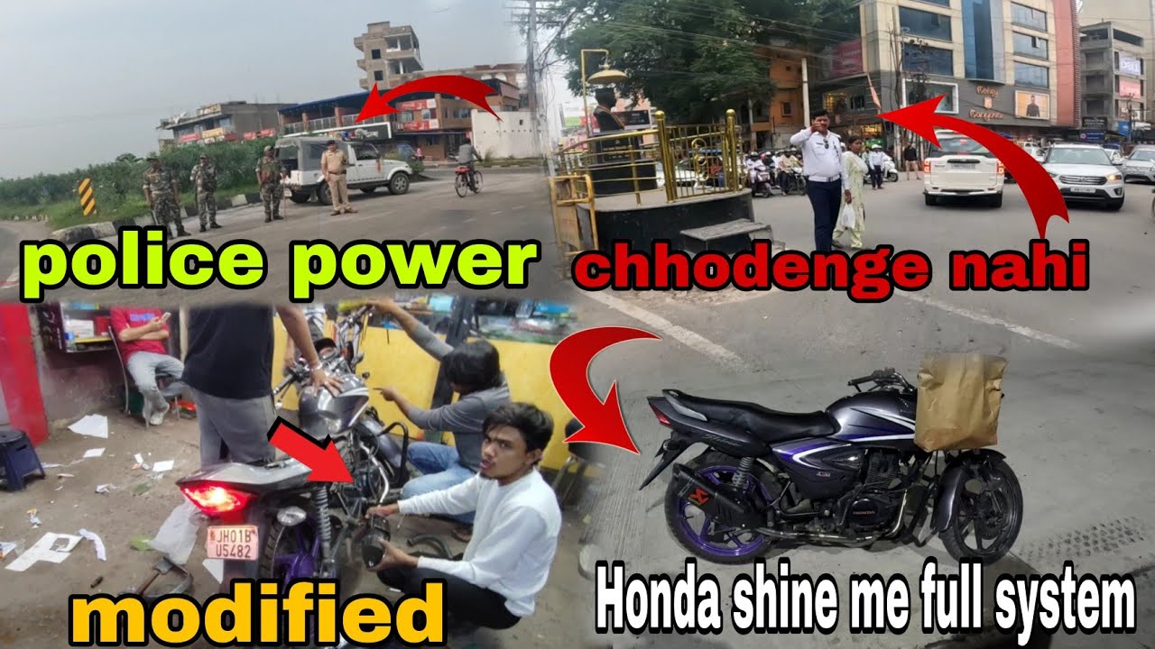 Honda Shine Me Full System Acrophobic exhaust Ranchi Jharkhand ! ///